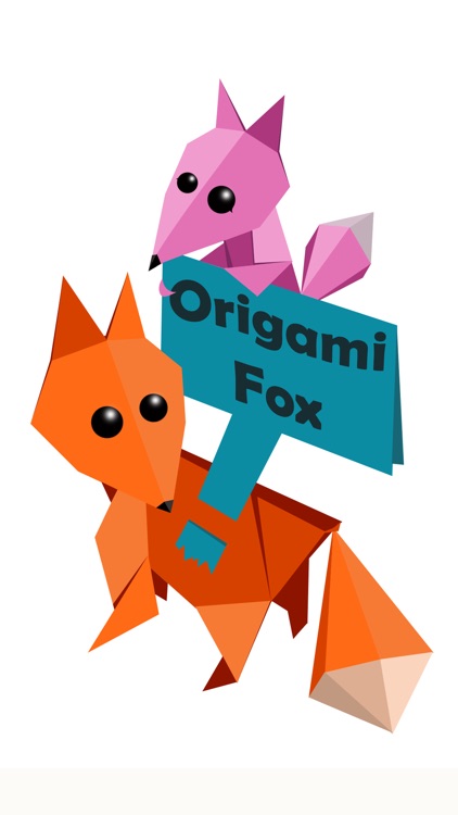 Origami Fox - a Sticker made from Real Paper