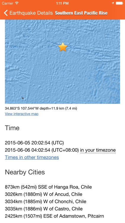 EarthQuakes - from USGS screenshot-3