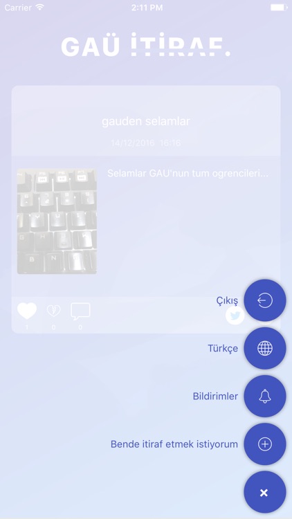 GAÜ İtiraf