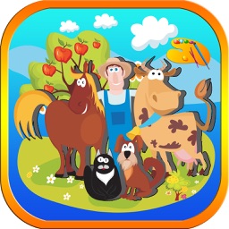 Farm Animals Puzzle Coloring