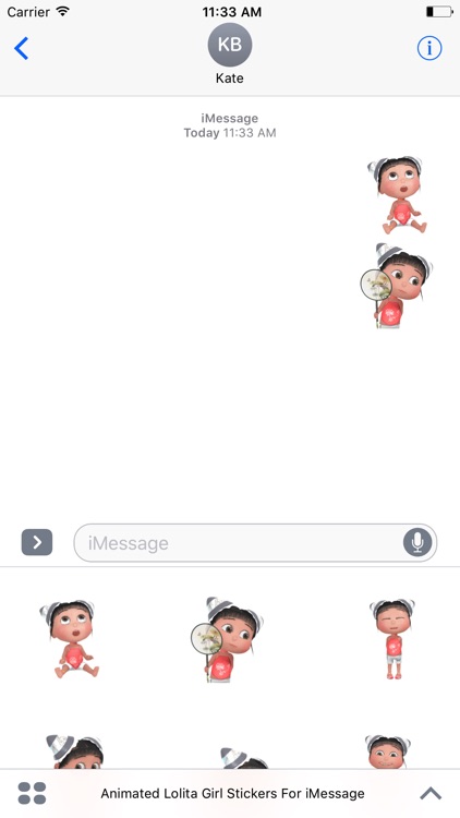 Animated Lolita Girl Stickers For iMessage