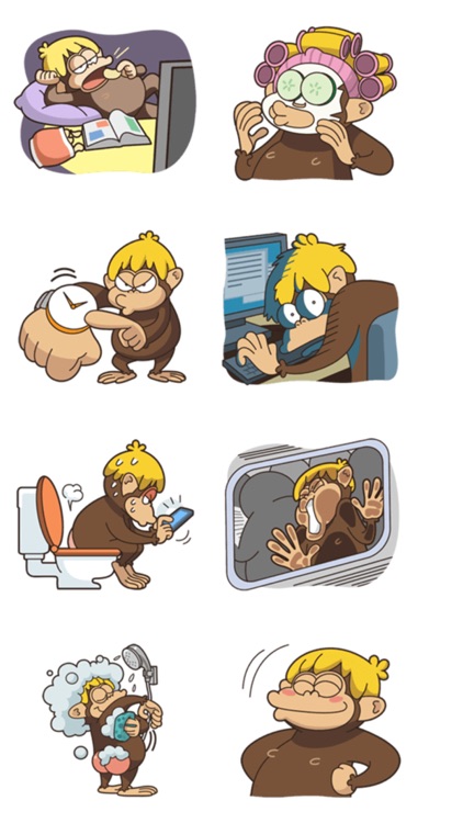 Adventurous Monkey Stickers