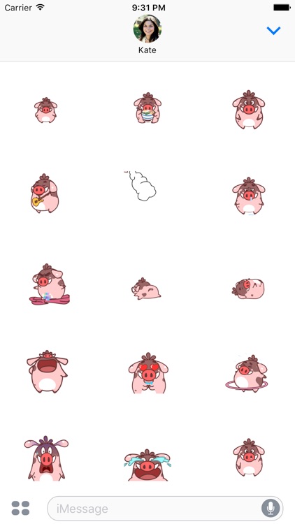 Wild Pig Animated Stickers