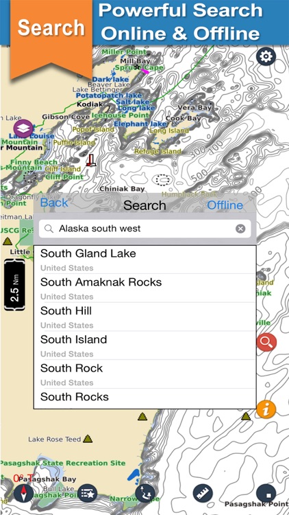 Marine ALASKA SW Offline chart