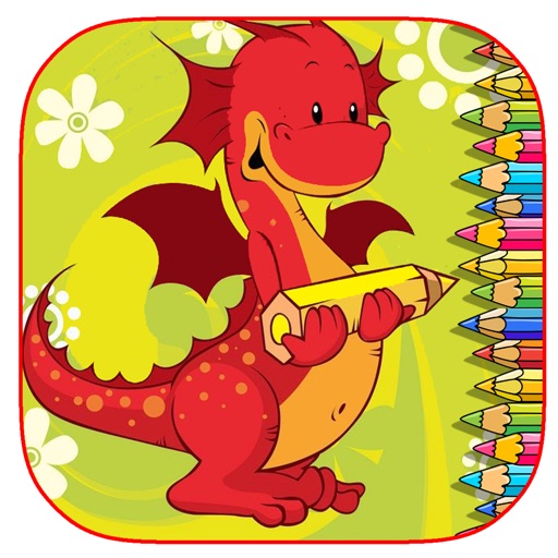 Little Dragon Coloring Book Game Education iOS App