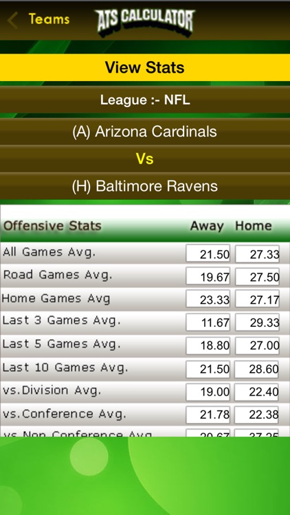 ATS Calculator - Sports Stats & Prediction Program screenshot-3