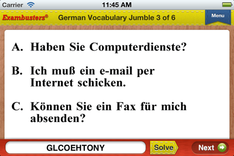 GCSE German Prep Flashcards Exambusters screenshot 3
