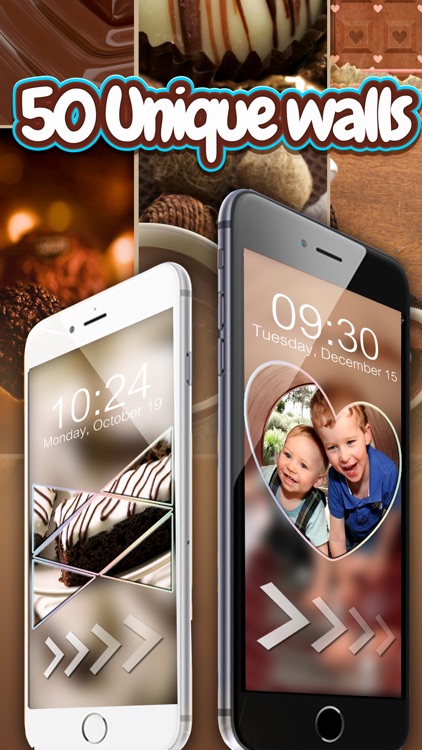 Lock Screen Photos Pro in Chocolate Themes