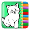 Paint And Draw Cat Coloring Page For Kids