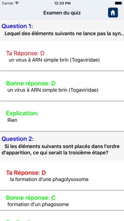 Microbiology Questions in French screenshot-4