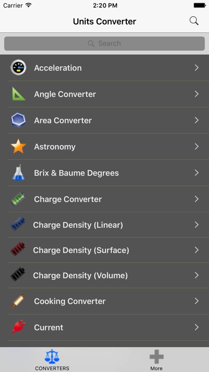 Units Converters.