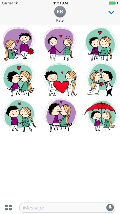 Couple In Love - Valentine's Day Stickers Vol 02