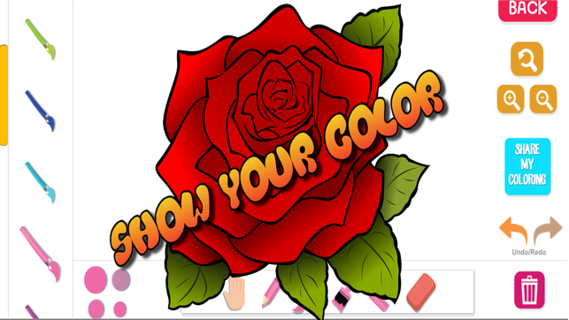 Adult Coloring Serene Rose For Stress Re