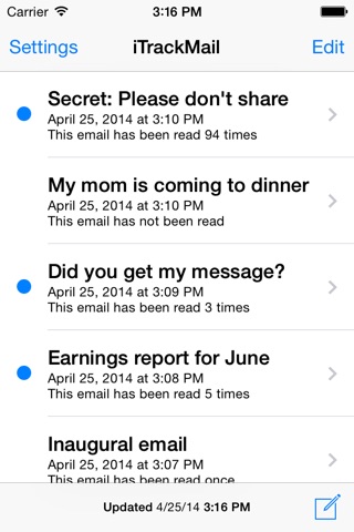 iTrackMail - Email Tracking screenshot 3