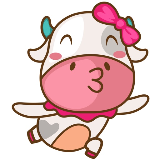 Mira the sweet cow for iMessage Sticker