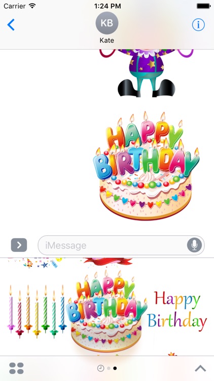 Happy Birthday Collection Stickers for iMessage by Zaharia Dana