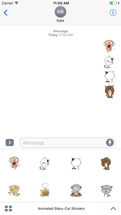 Animated Stary Cat Stickers For iMessage screenshot-0
