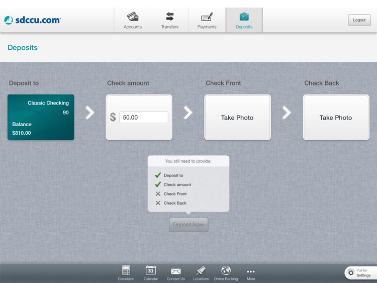 SDCCU Mobile Banking for iPad screenshot-4