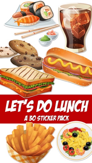 Lets Go To Lunch Food Sticker Pack