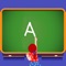 Education writing words, letters A to Z and coloring book on the iPhone and iPad