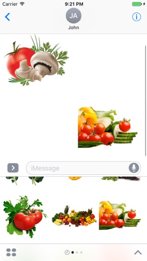 Fun Vegetables Stickers