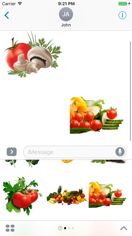 Fun Vegetables Stickers