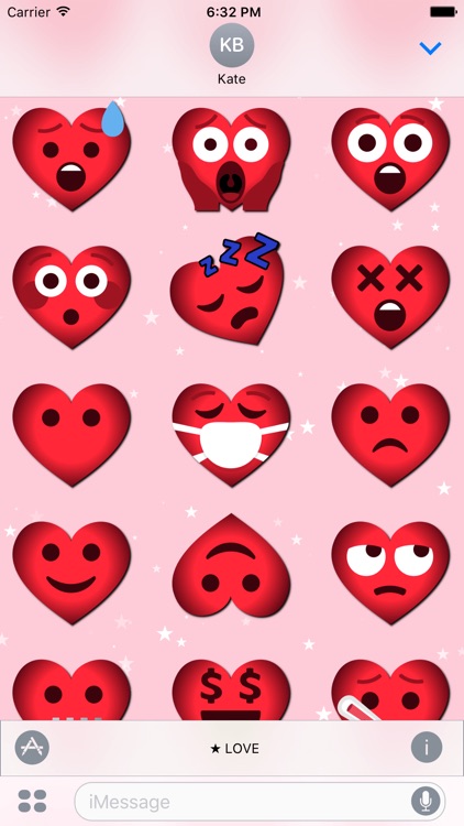 Love Emoji • 70 stickers for iMessage screenshot-4