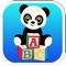 Panda Learning English alphabet letters fun simple and easy in 2 game