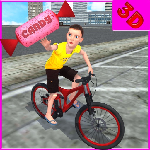 Kids Bicycle Candy Speed Collection Simulator 3D