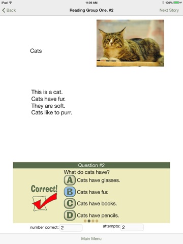 Reading Comprehension: Animals, Grades K-1 screenshot 2