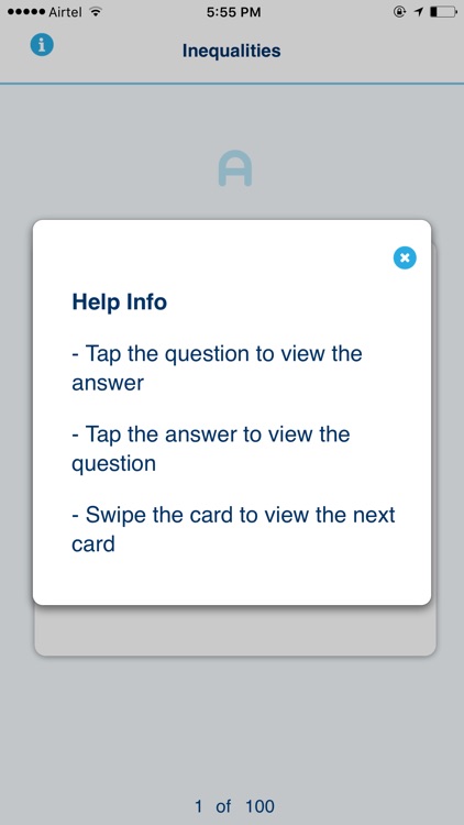 Learn It Flashcards - Inequalities