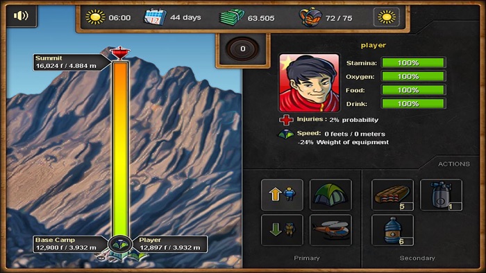 征服世界最高峰 － 登山养成模拟游戏