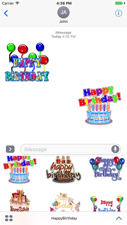 Happy Birthday Animated Stickers