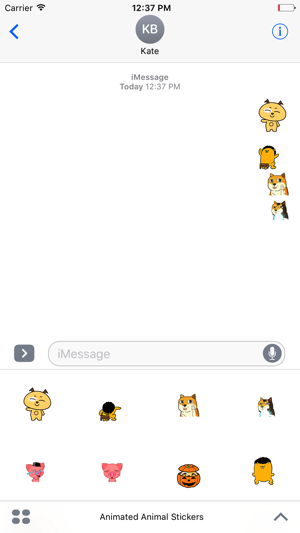 Animated Animal Stickers For iMessage