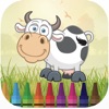 Icon Animal in farm coloring book games for kids