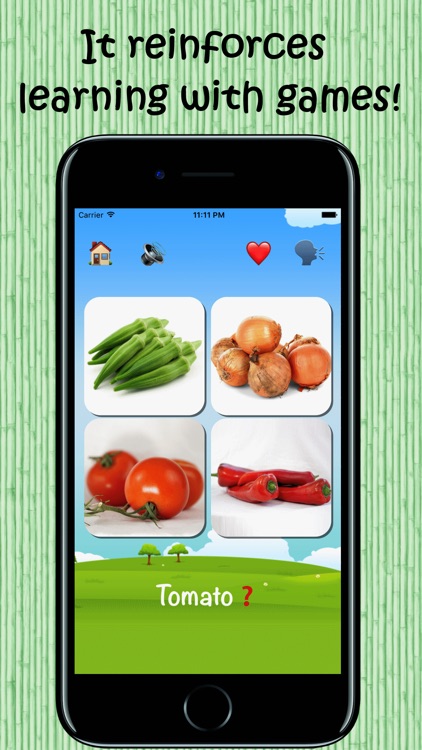 Learning Vegetables | with voice and game for kids