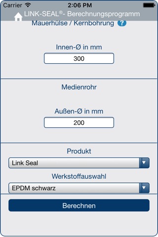 LINK-SEAL® - Berechnungsprogramm screenshot 3