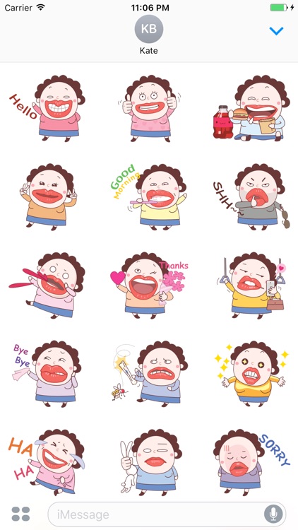 Lee Korean Old Woman Sticker