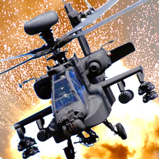 Apache Helicopter Combat Icon