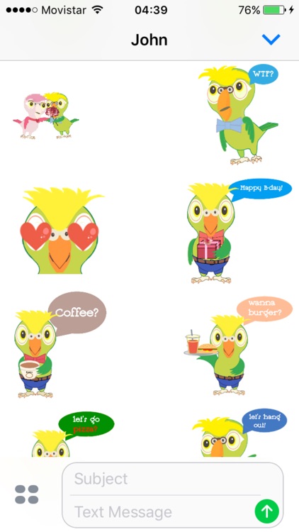 BillyStickers - Animated Parrot Fun Stickers