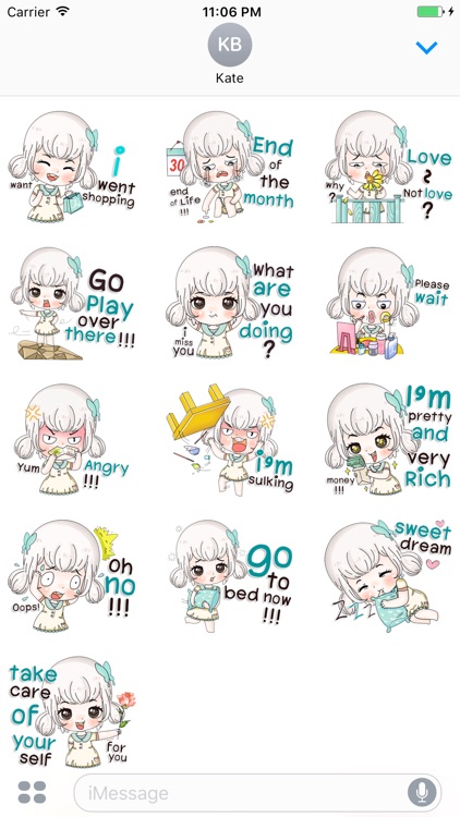 Penelope Naughty Girl English Stickers