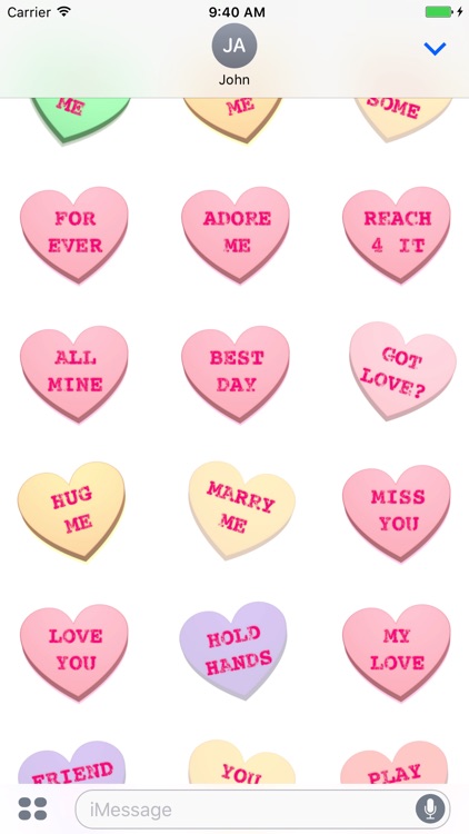 Conversation Hearts XOXO screenshot-3