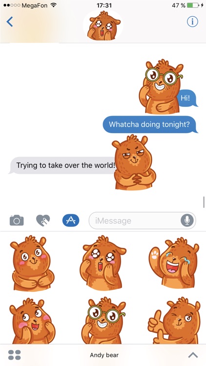 Bear stickers for iMessage