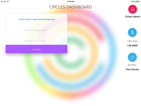 Circles Dashboard screenshot 2