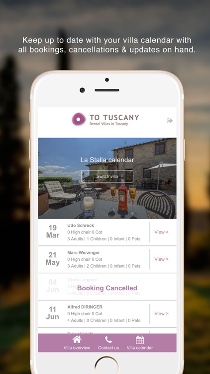 To Tuscany Owner App