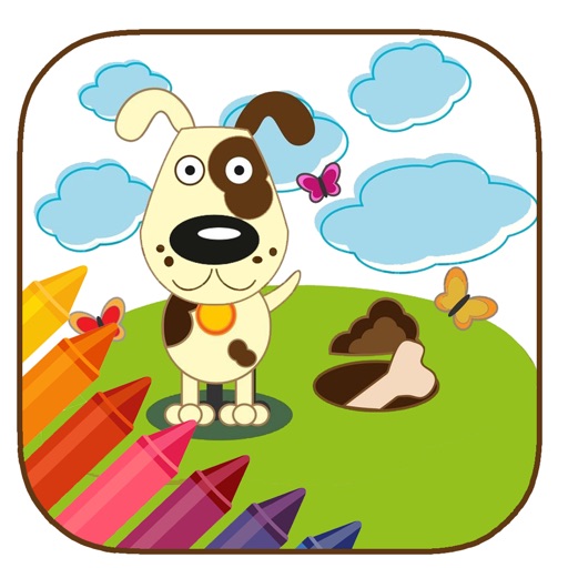 Preschool Kids Coloring Book Game Lovely Pet icon