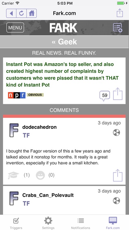 Hey! on Fark.com