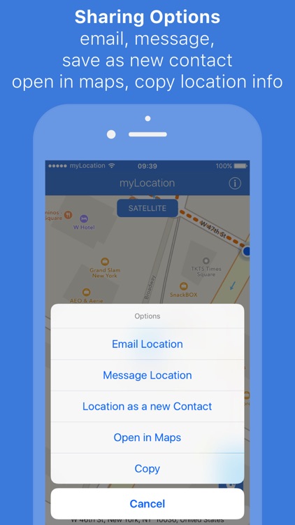 myLocation - Coordinates precise location sharing
