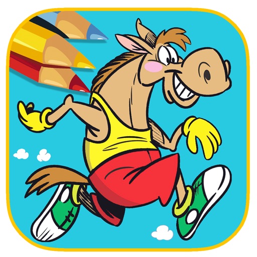 Horse World Coloring Book Game Free Edition icon