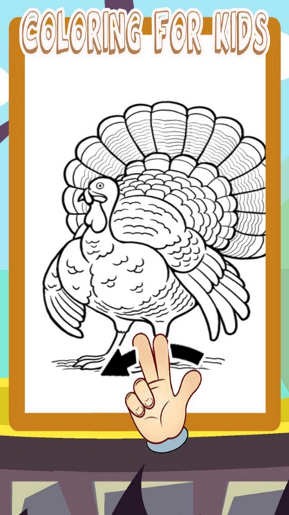 Family Turkey Color Game For Kids